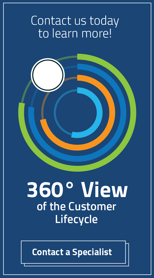 360 degree view of the Customer Lifecycle. Contact a Specialist »